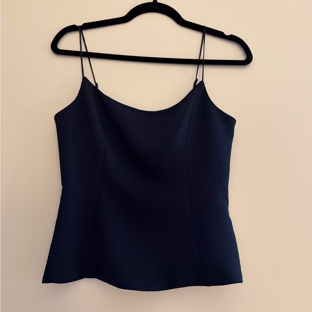 Aritzia Navy Blue Silk-Look Cami